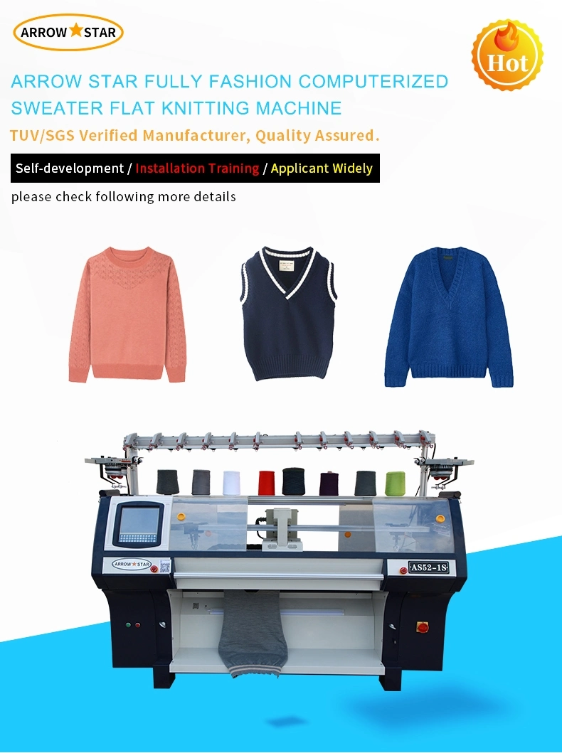 Fully Fashion Computerized Single System Jacquard Sweater Knitting Machine with 3G-16g, Sweater Making Machine